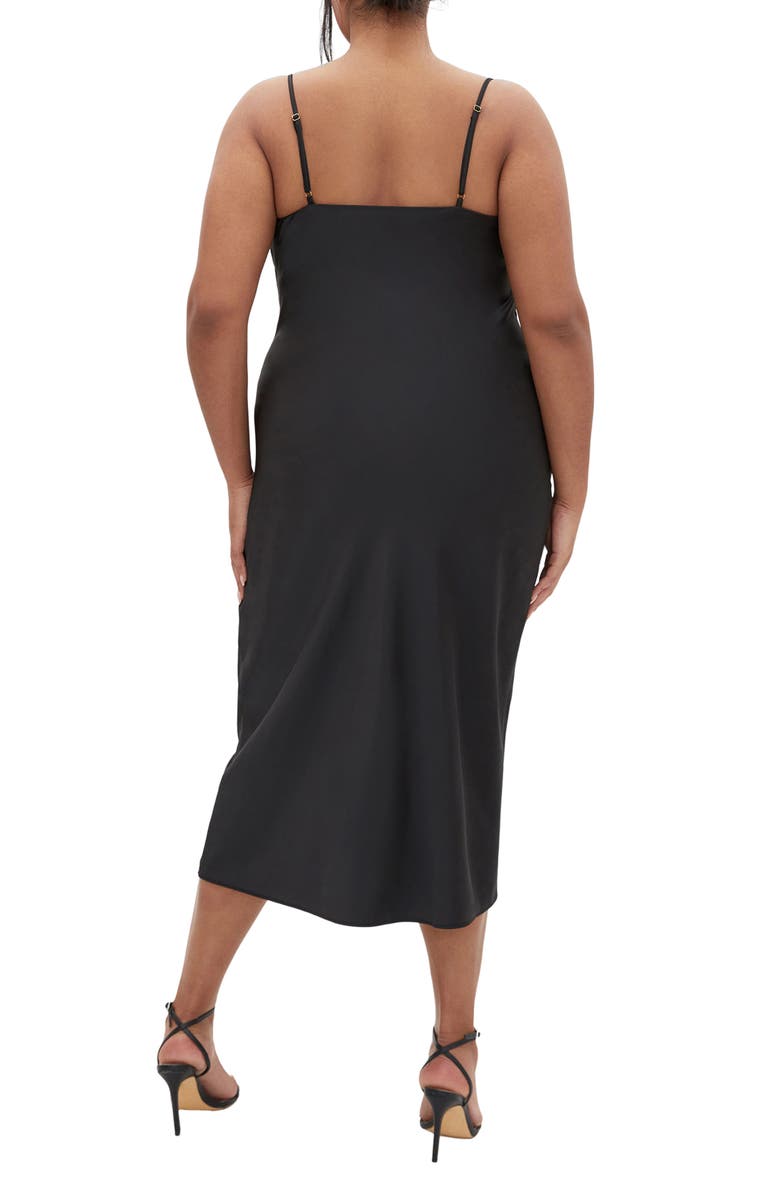 City Chic Adelina Satin Cocktail Dress, Alternate, color, 