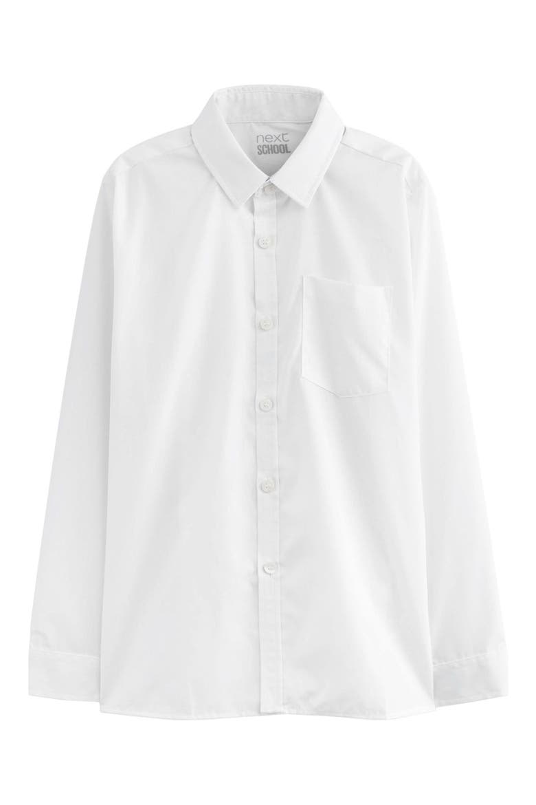 Kids' 5-Pack Uniform Button-Up Shirts, Alternate, color, WHITE