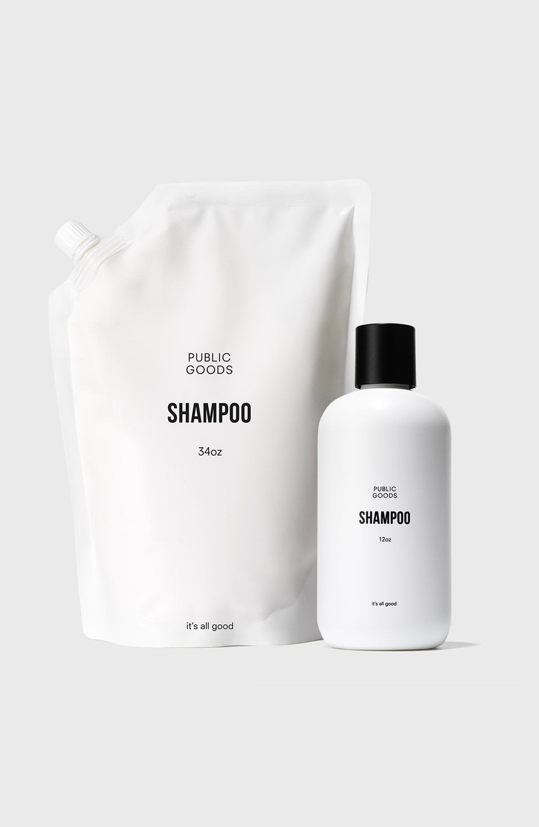 PUBLIC GOODS Shampoo and Refill Set, Main, color, White
