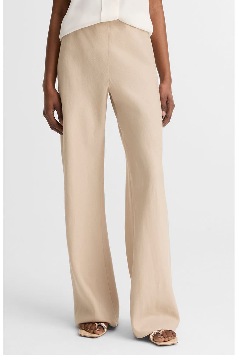 Colette Wide Leg Linen Pants, Main, color, PUMICE STONE