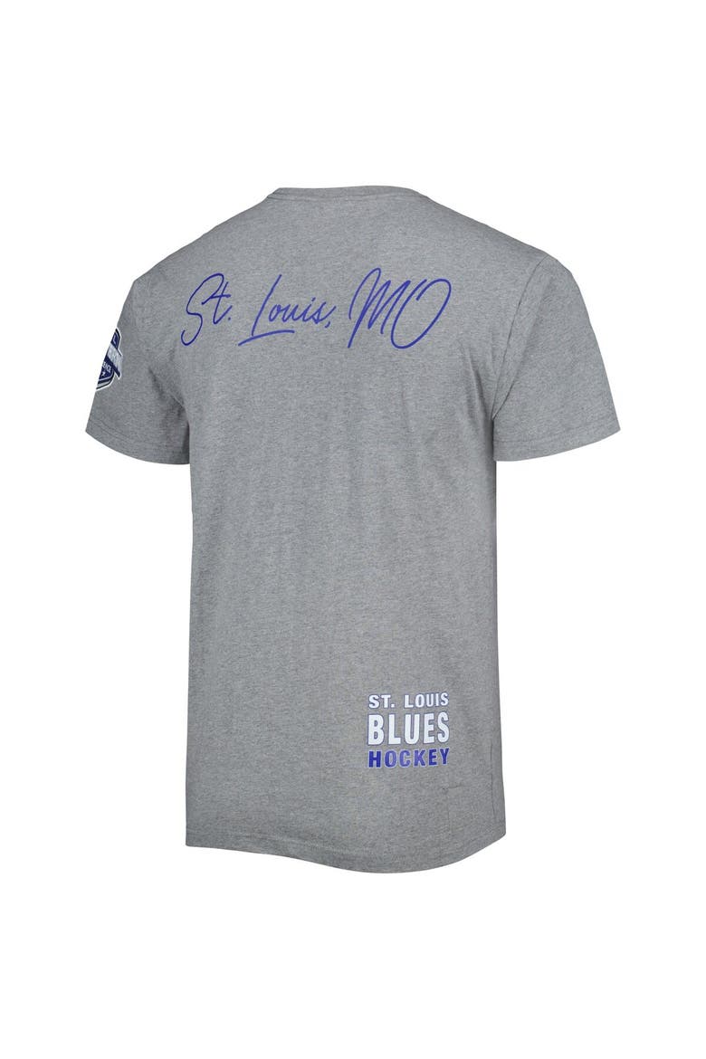 Men's Mitchell & Ness Heather Gray St. Louis Blues City Collection T-Shirt, Alternate, color, Heather Gray