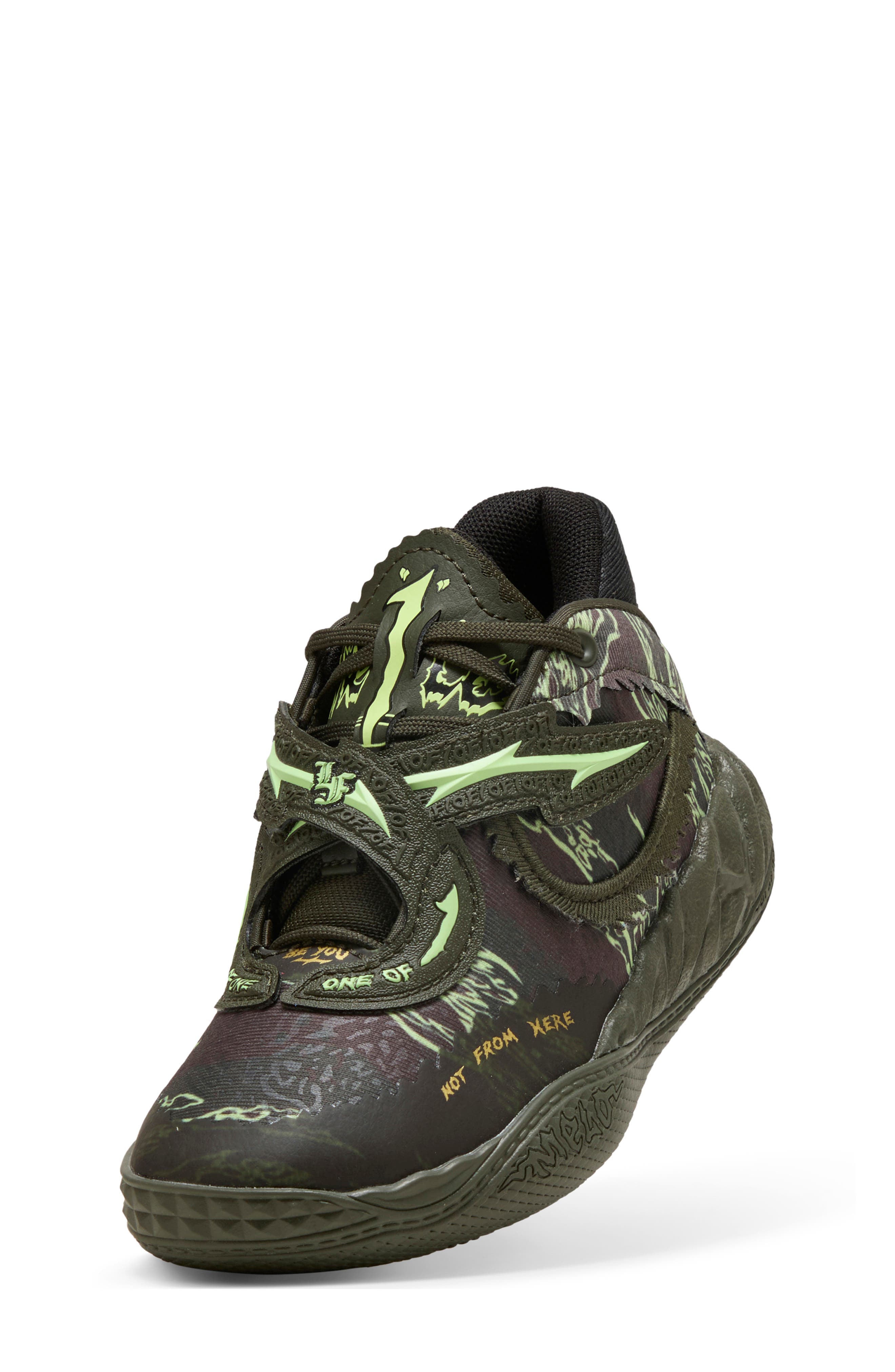 Kids' MB.05 Camo Sneaker, Alternate, color, DARK OLIVE/ FIZZY LIGHT/ BLACK