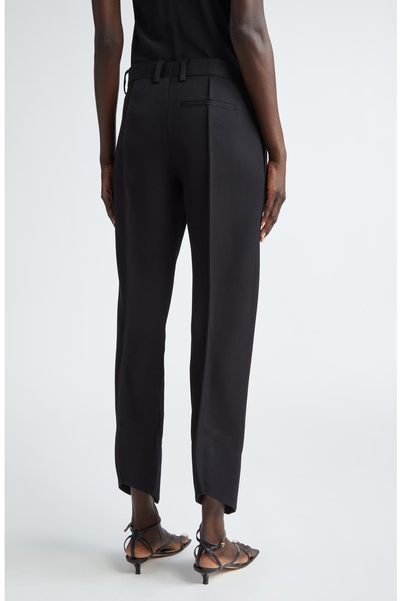 Sartorial Wide Leg Wool Twill Trousers, Alternate, color, BLACK