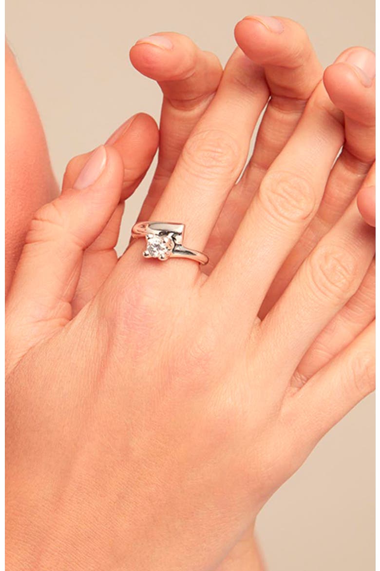 Classic White Sparkle Ring, Alternate, color, Silver
