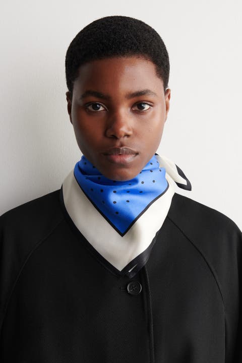 Polka-Dot Silk Scarf