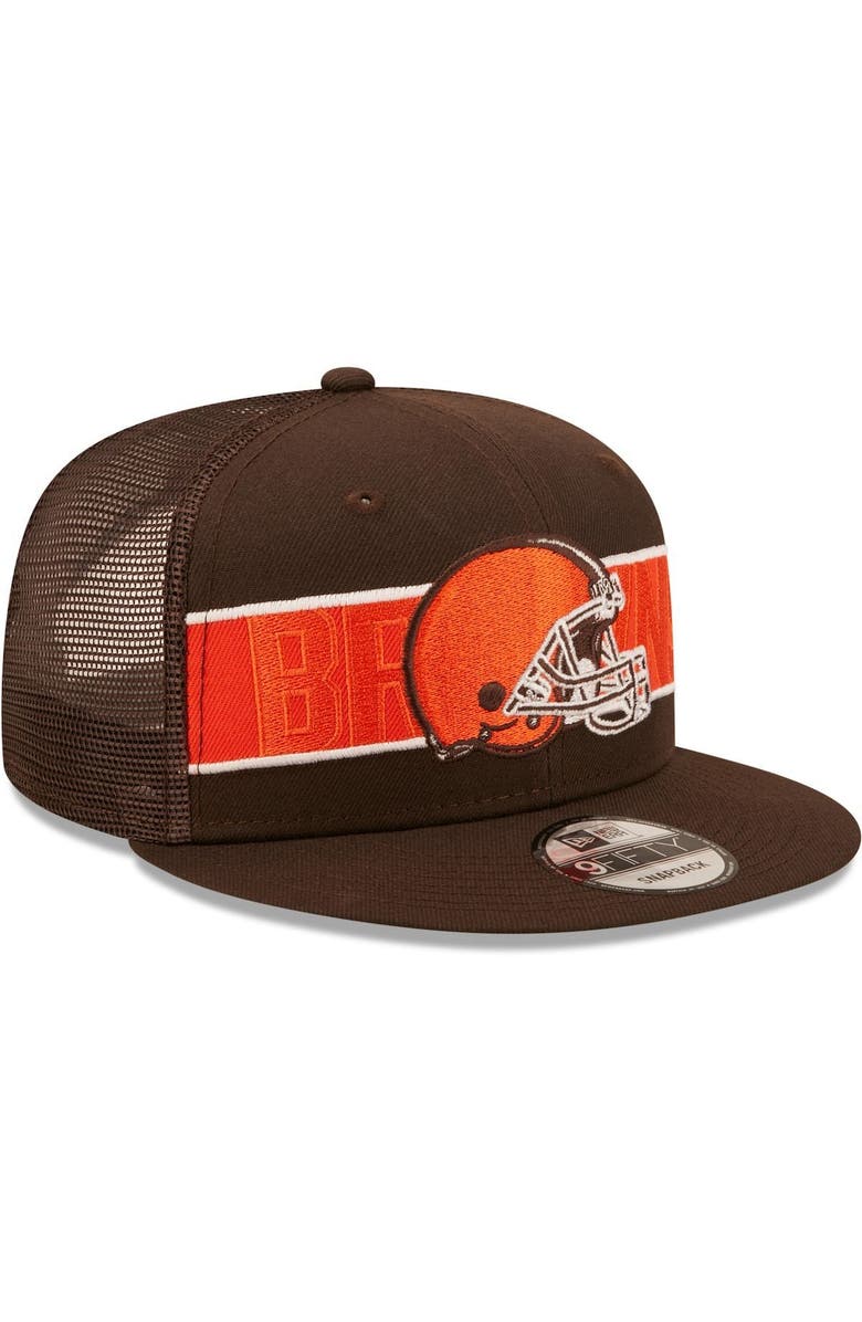 New Era Men's New Era Brown Cleveland Browns Tonal Band 9FIFTY Snapback Hat, Alternate, color, 