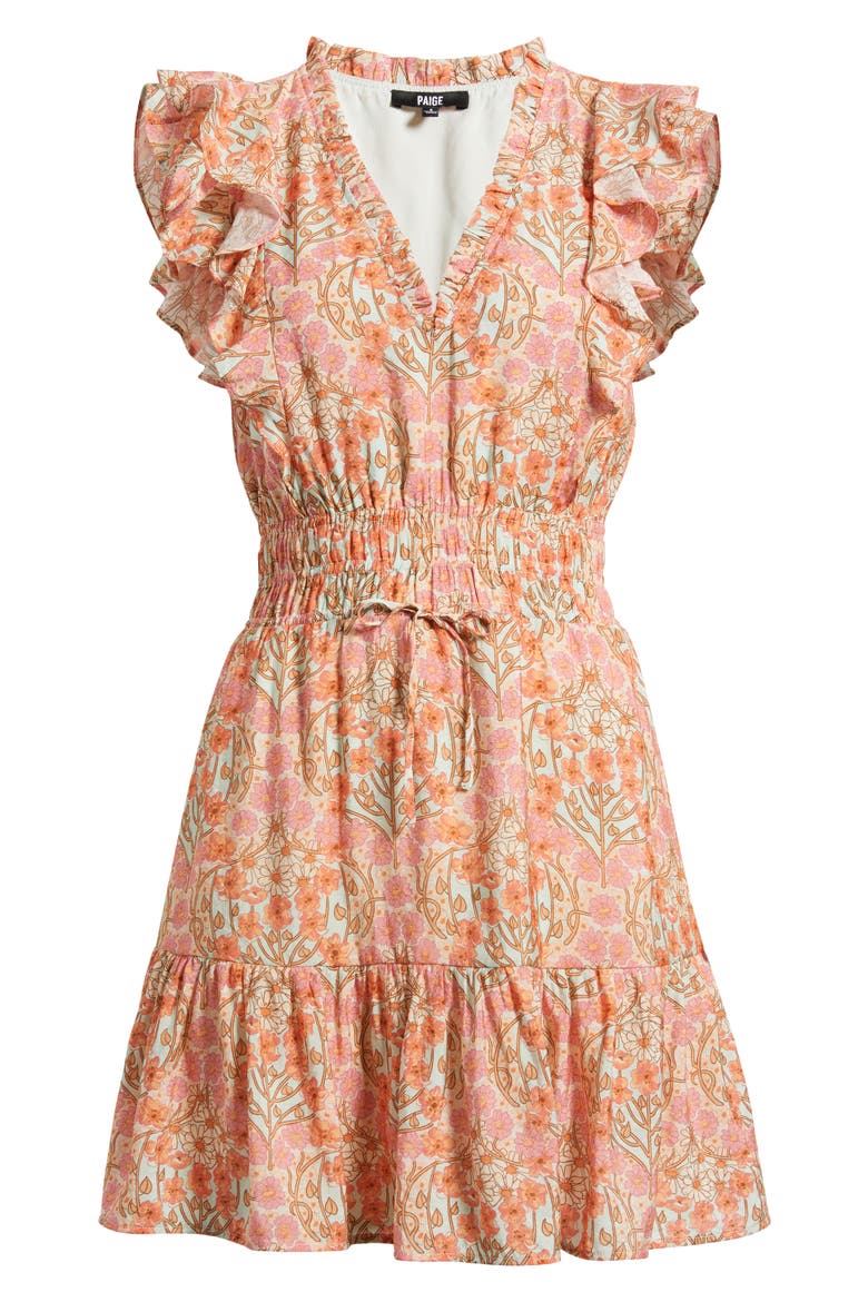 Muriel Floral Print Minidress, Alternate, color, BLUE BELL MULTI