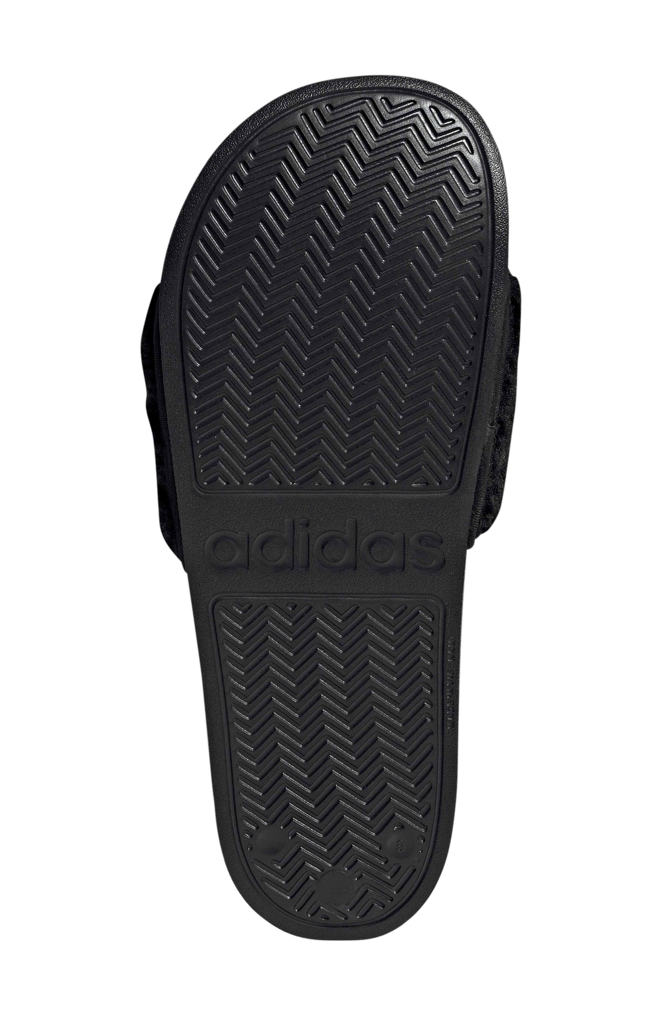 Adilette No Shower Slide Sandal, Alternate, color, CORE BLACK/ CORE BLACK
