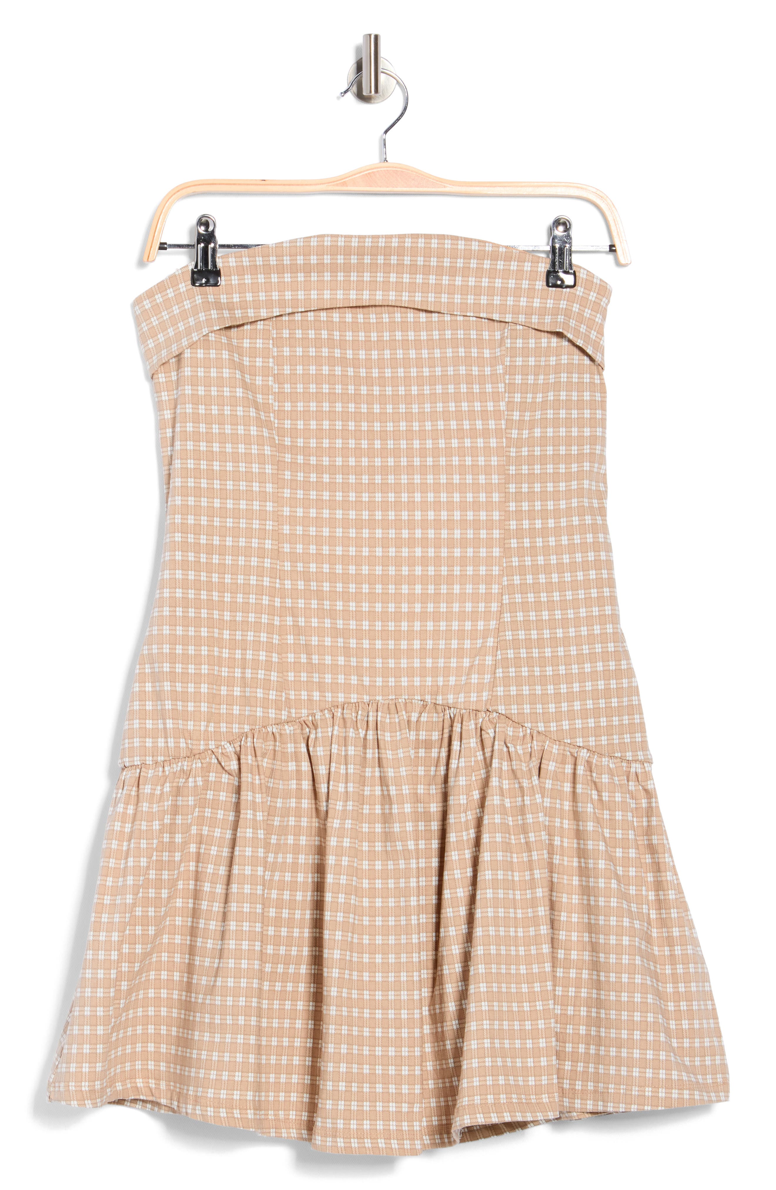 Madden Girl Foldover Strapless Drop Waist Minidress