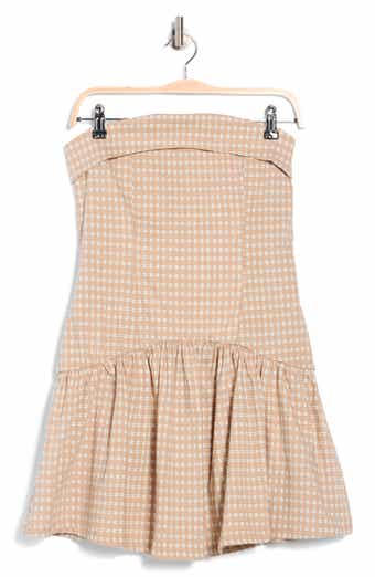 Madden Girl Foldover Strapless Drop Waist Minidress