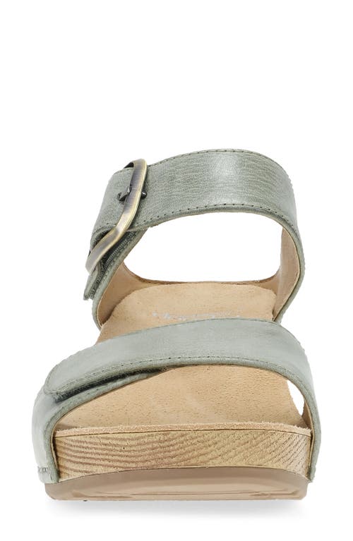 Dansko Tanya Slide Sandal In Sage Milled Burnished