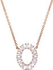 Julianna B. Diamond Open Oval Necklace 14k Rose Gold
