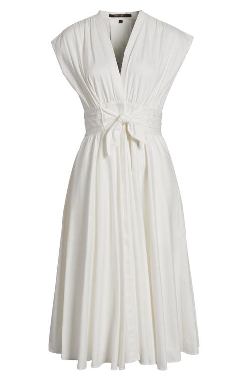 Kobi Halperin Miranda Pintuck Tiered Linen-silk Midi Dress In White