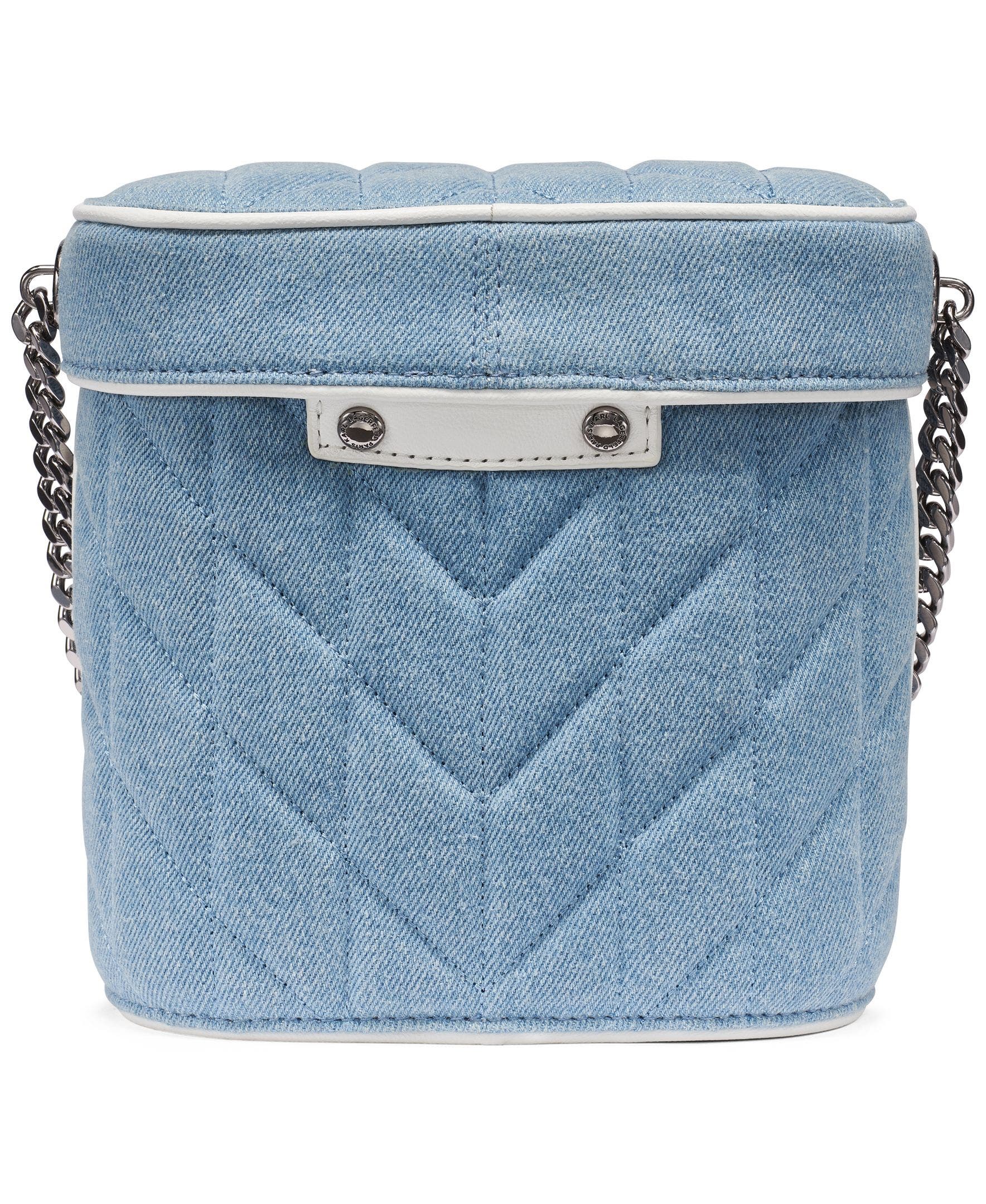 KARL LAGERFELD PARIS Lafayette Denim Bucket Crossbody, Alternate, color, Light Denim