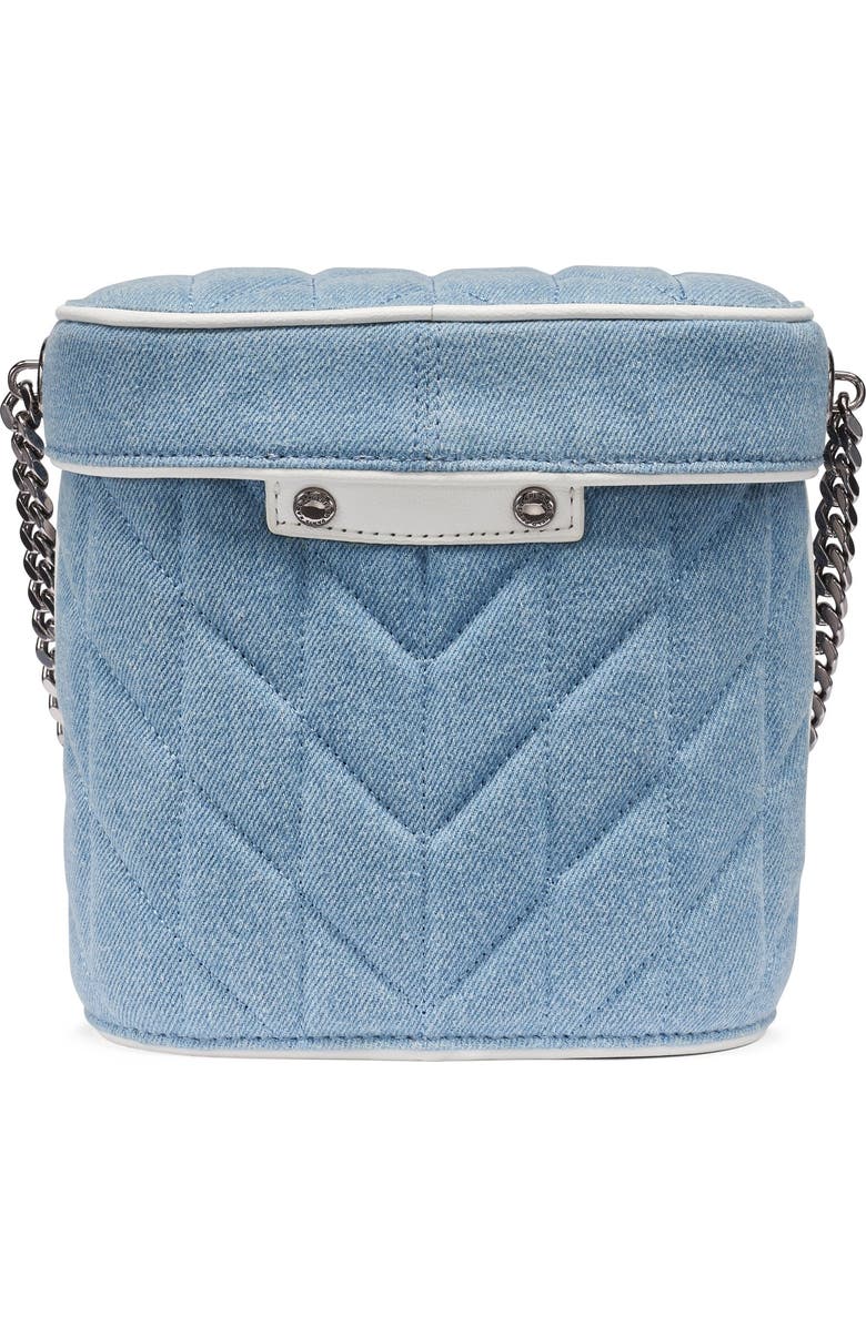 KARL LAGERFELD PARIS Lafayette Denim Bucket Crossbody, Alternate, color, Light Denim