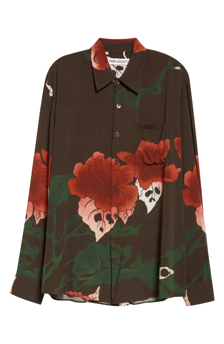 OUR LEGACY Above Hell of Ween Print Button-Up Shirt, Alternate, color, Hell Of Ween Print