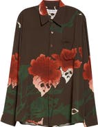 OUR LEGACY Above Hell of Ween Print Button-Up Shirt