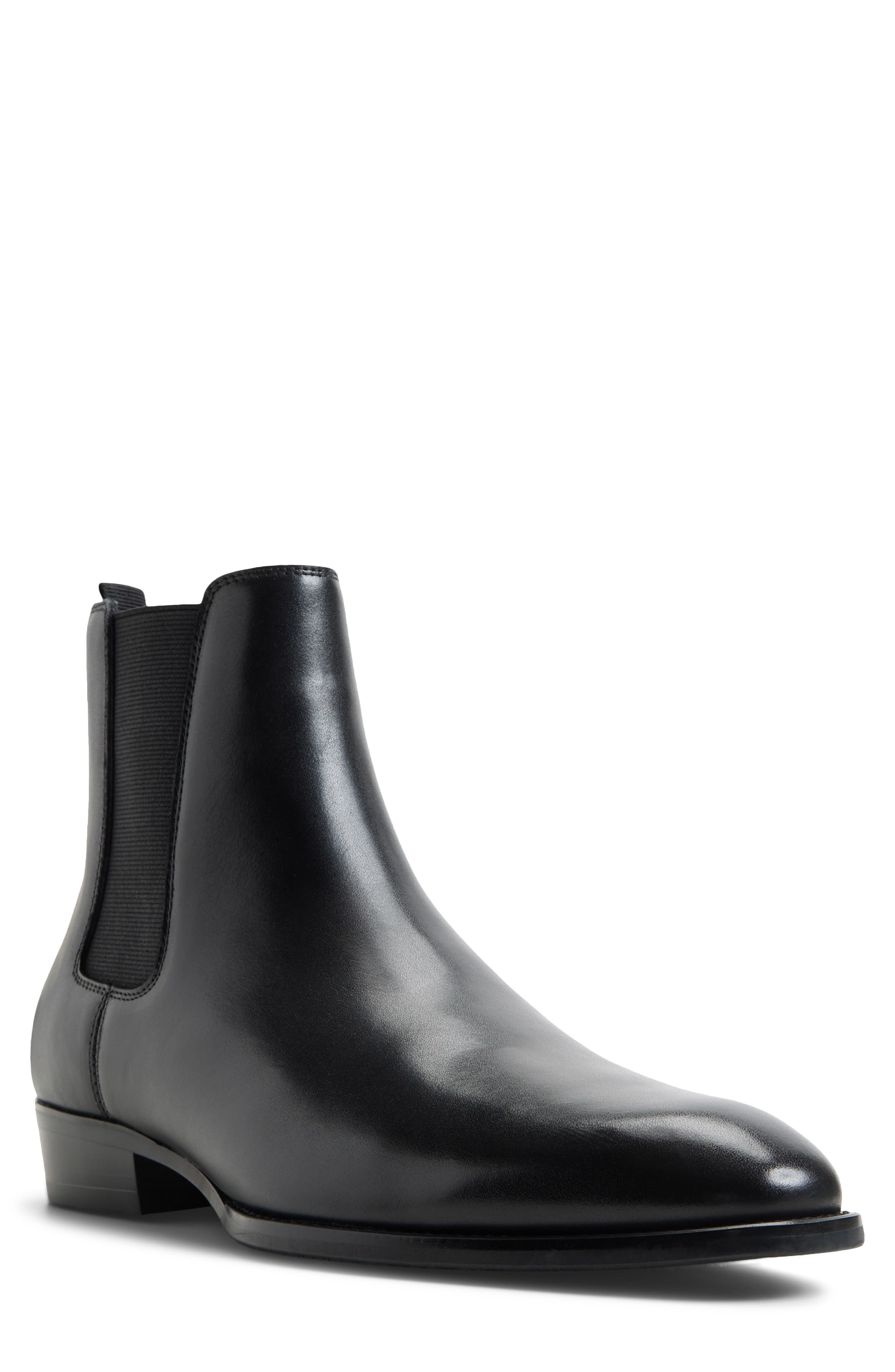 Bert Leather Chelsea Boot, Main, color, BLACK COMBO
