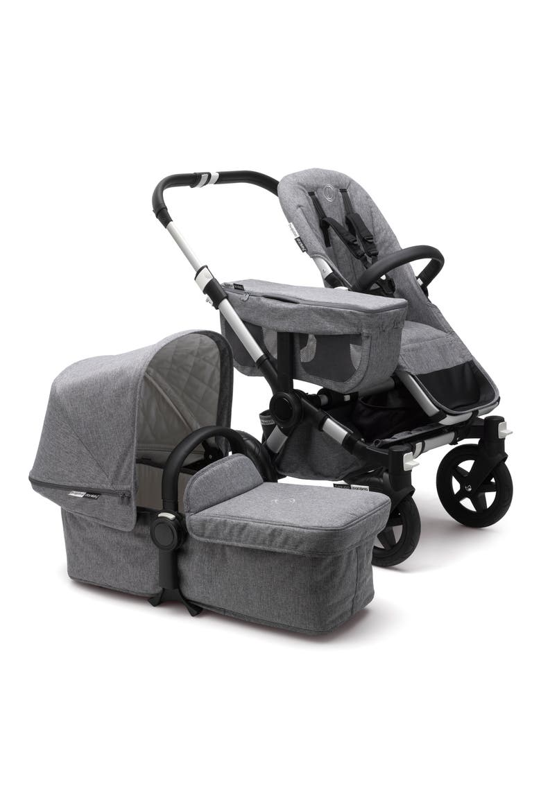 Donkey2 Classic Mono Complete Stroller with Bassinet, Main, color, GREY MELANGE/ ALUMINUM