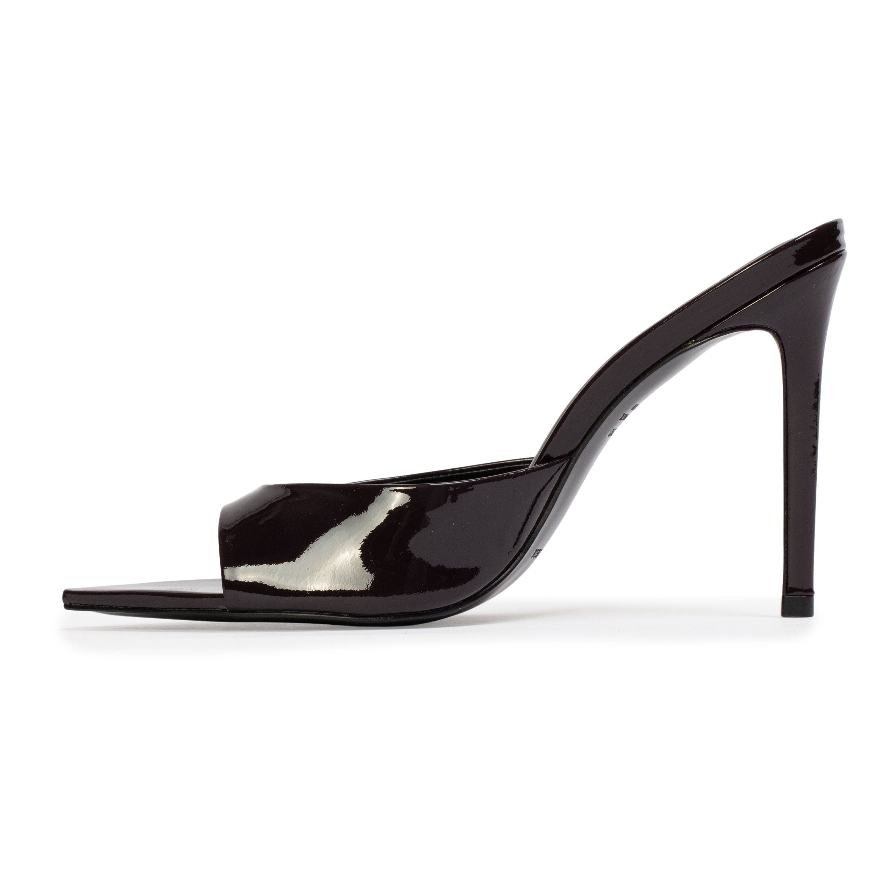 Brea Patent Mule, Alternate, color, Dark Plum Patent Leather