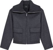 Theory Wool Blend Zip Jacket
