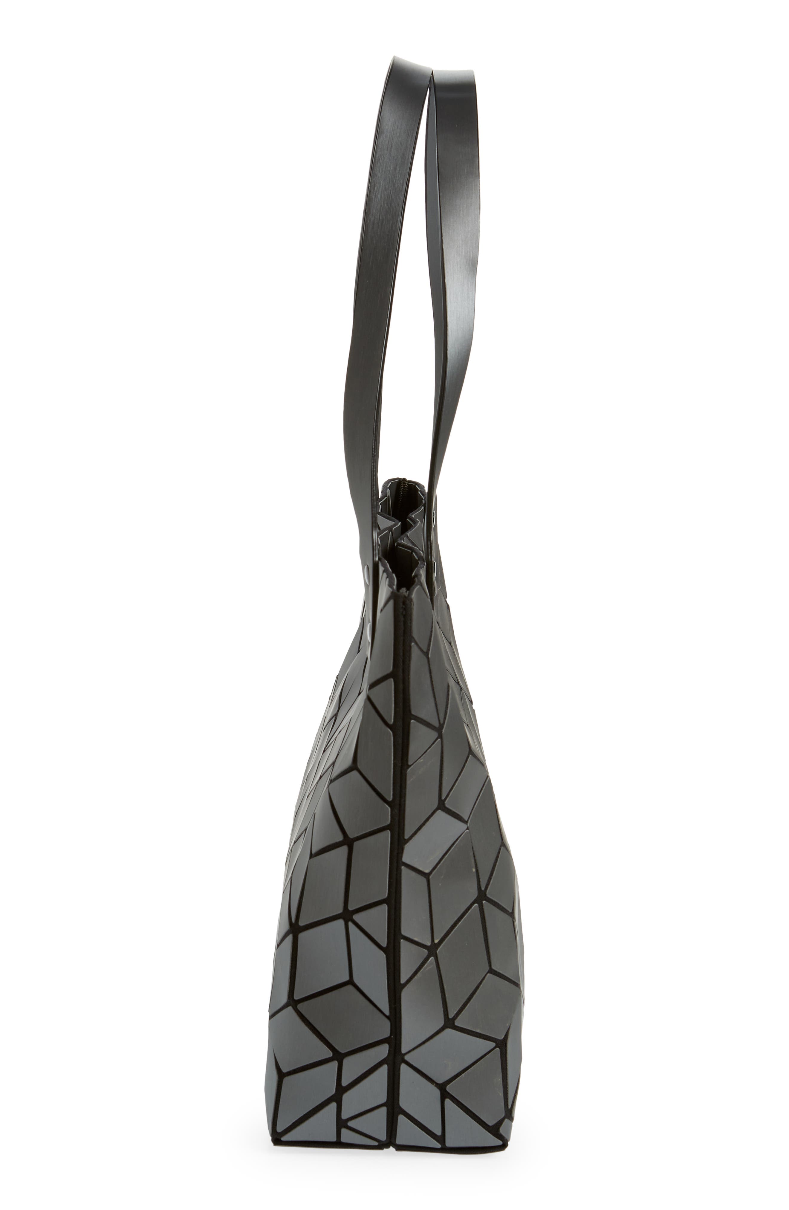Slanted Square Geometric Tote Bag, Alternate, color, MATTE CHARCOAL