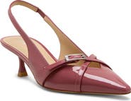 Stuart Weitzman Georgie Kitten Heel Slingback Pump