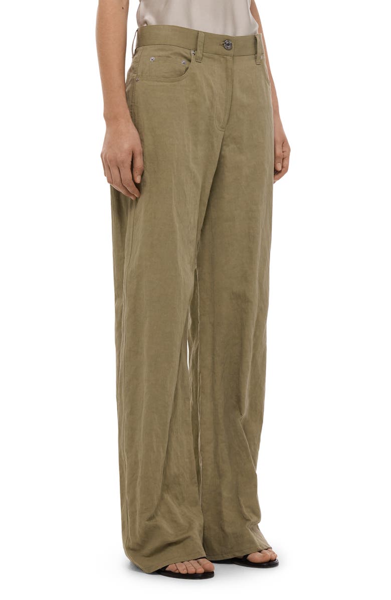 Helmut Lang Cotton Blend Bootcut Pants, Alternate, color,