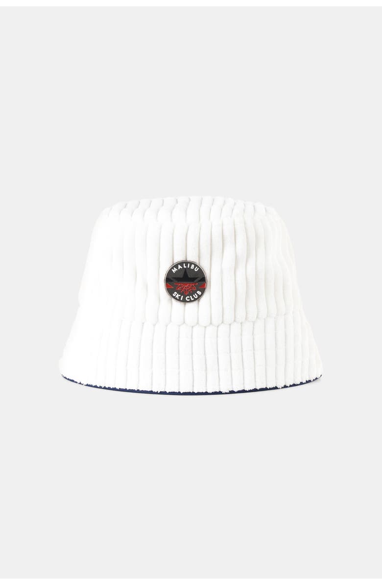 Malibu Ski Club Pistebasher Bucket Hat, Main, color, White