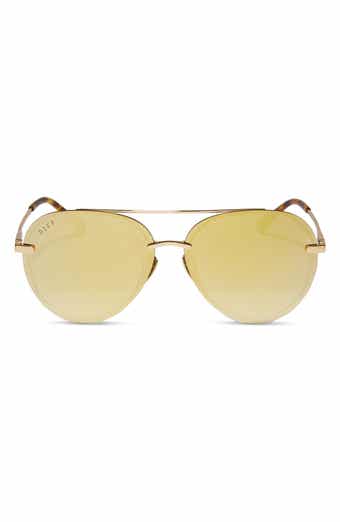 DIFF 62mm Lenox Polarized Aviator Sunglasses