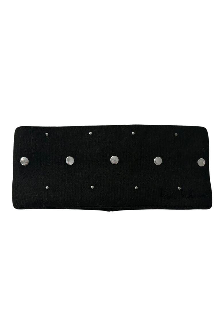 Studded Knit Headband, Main, color, BLACK