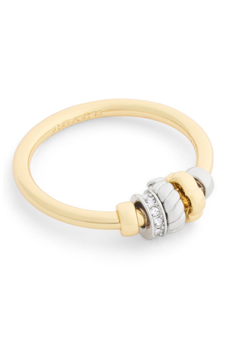 Mixed Rondelle Band Ring, Main, color, RHODIUM/ GOLD