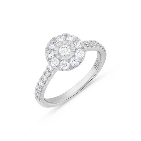 Miracle Diamond Halo Ring in 14K White Gold