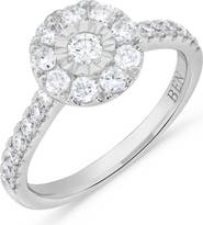 Ancona Fine Jewelry Miracle Diamond Halo Ring in 14K White Gold
