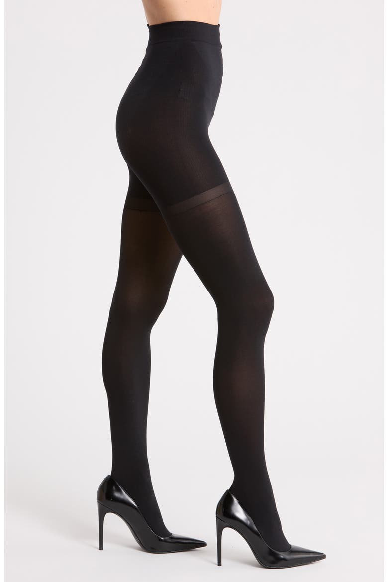 Shaper Opaque Tights, Main, color, BLACK