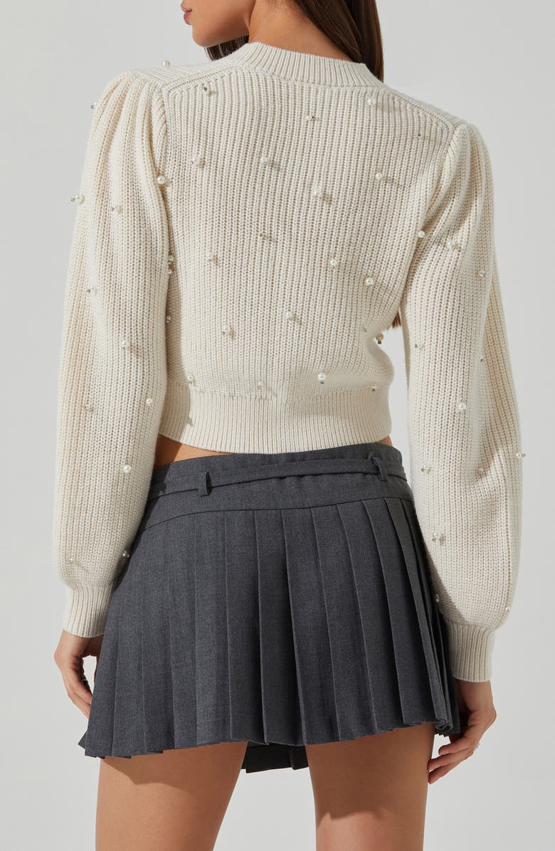 ASTR the Label Delsie Embellished Cardigan, Alternate, color, Cream