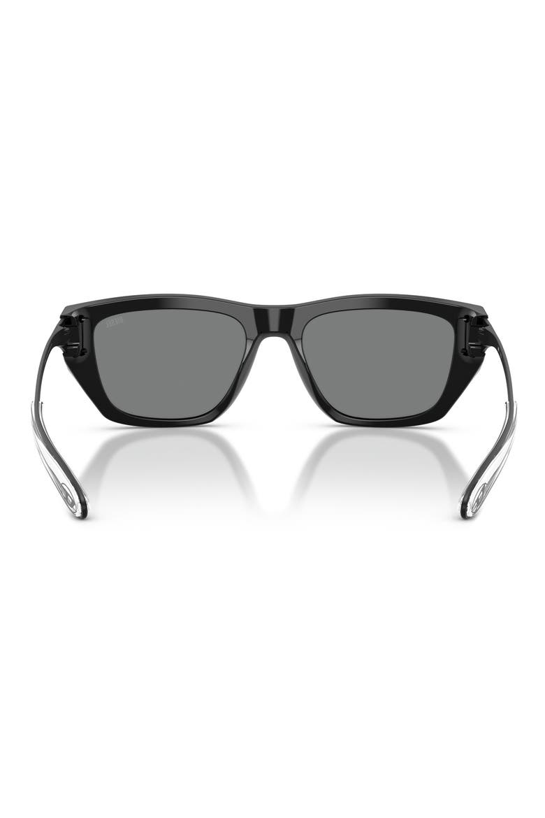 DL2006F 54mm Square Sunglasses, Alternate, color, BLACK / DARK GREY