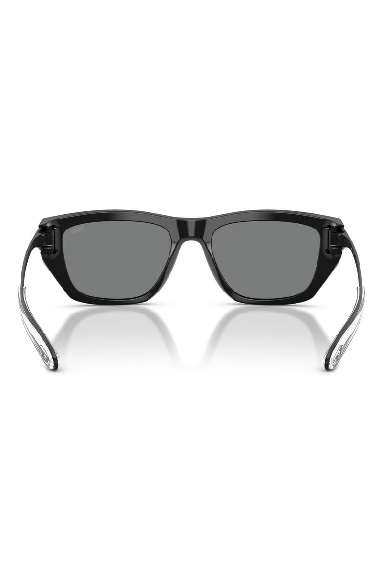 DIESEL<sup>®</sup> DL2006F 54mm Square Sunglasses, Alternate, color, Black / Dark Grey
