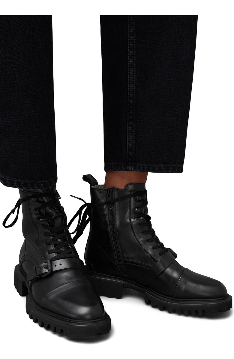 AllSaints Tori Lug Sole Combat Boot, Alternate, color,
