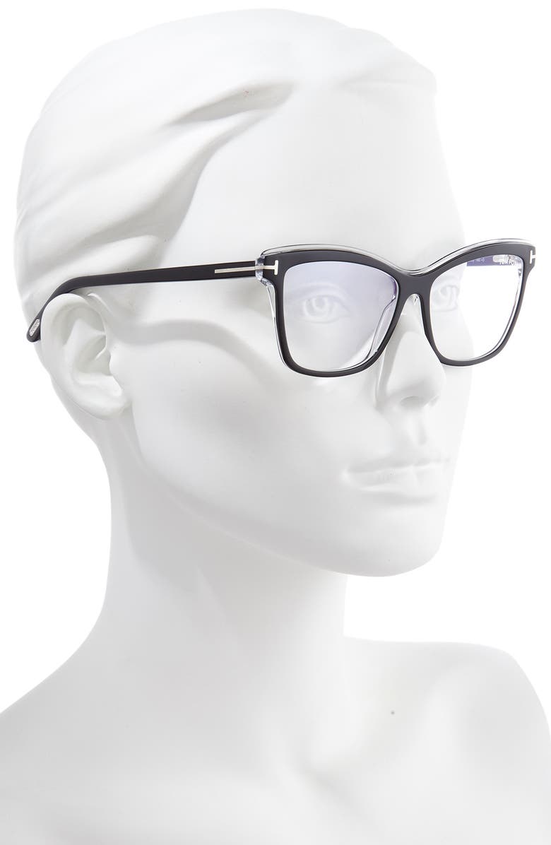 TOM FORD 55mm Blue Light Blocking Optical Glasses, Alternate, color, 