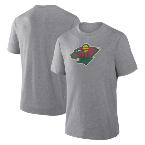 Men's Fanatics Heather Gray Minnesota Wild Elevated Tri-Blend T-Shirt