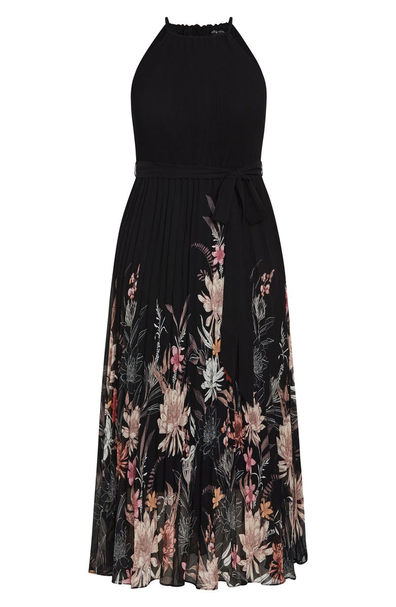 City Chic Rebecca Floral Belted Maxi Dress, Alternate, color, 