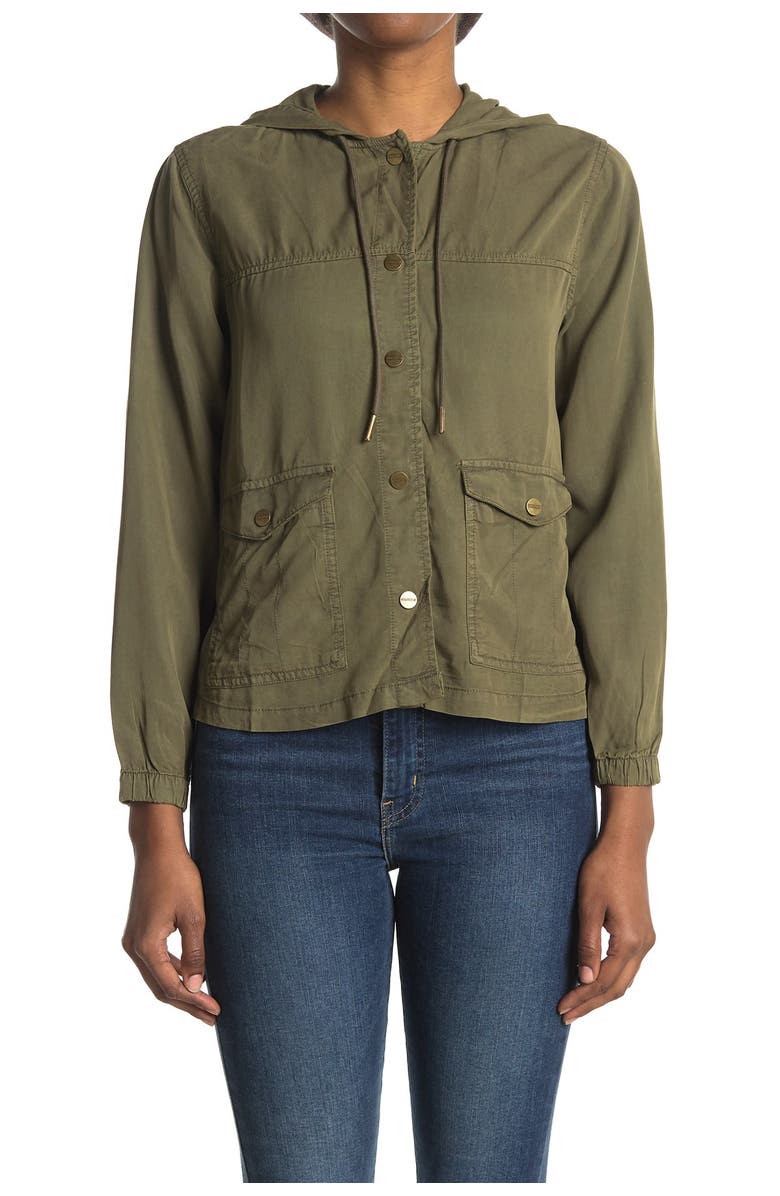 Sanctuary Hooded Snap Front Utility Jacket, Alternate, color,