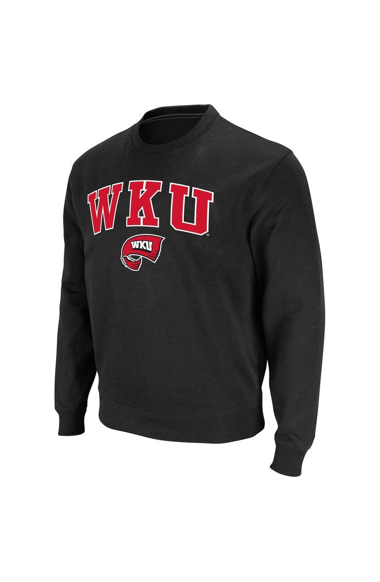 COLOSSEUM Men's Colosseum Black Western Kentucky Hilltoppers Arch Over Logo Pullover Sweatshirt, Alternate, color, Black