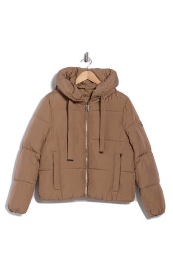 Bcbgeneration Cloud Hooded Puffer Jacket In Brown