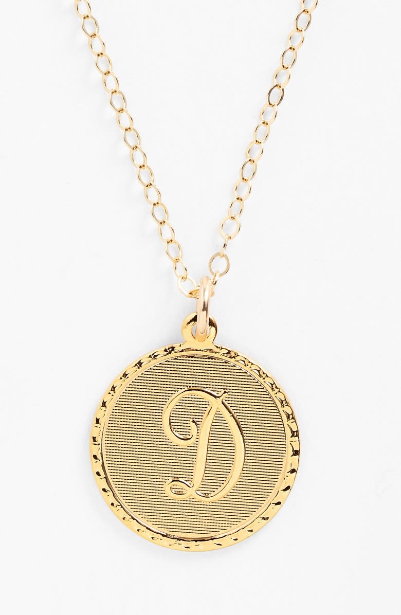 Moon and Lola 'Dalton' Initial Pendant Necklace, Main, color,