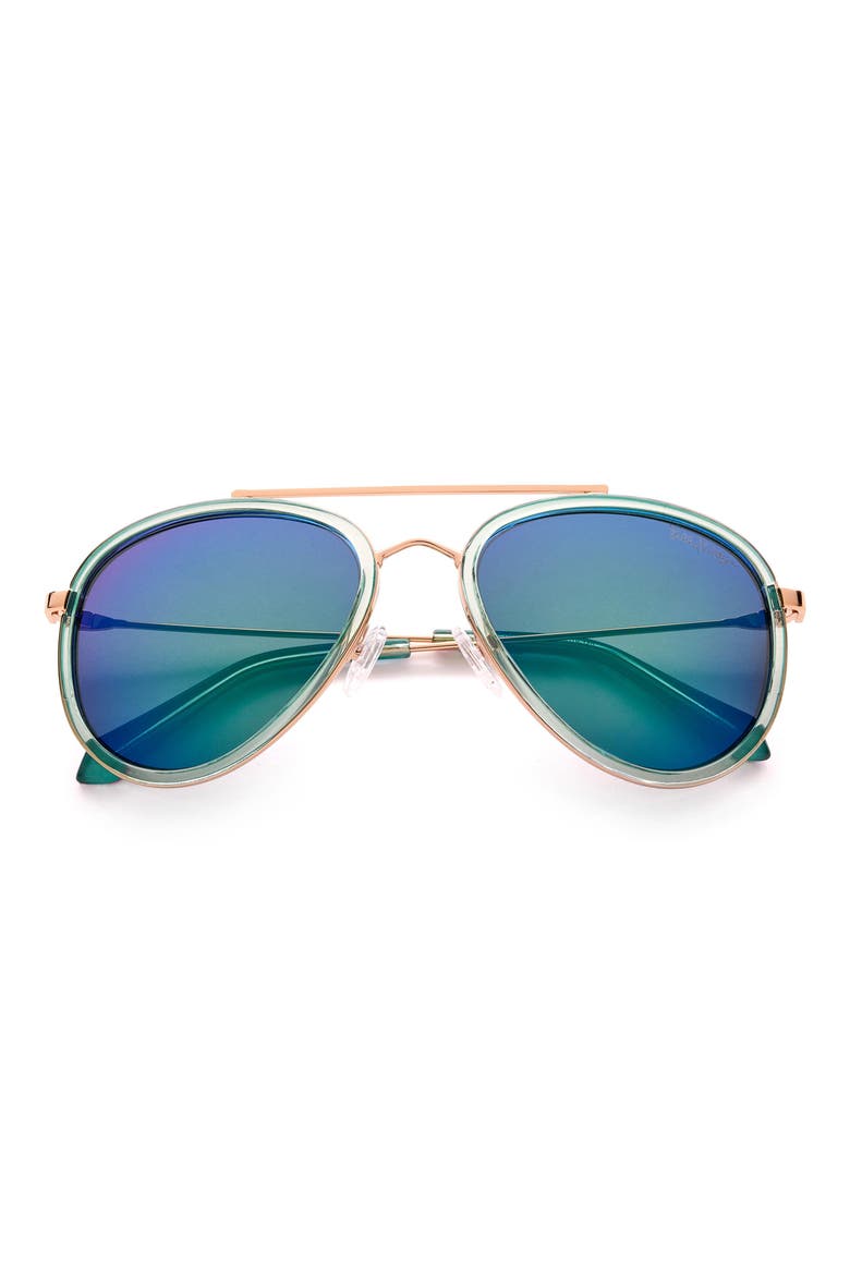 Lilly Pulitzer 55mm Aviator Sunglasses, Main, color, CRYSTAL TURQUOISE