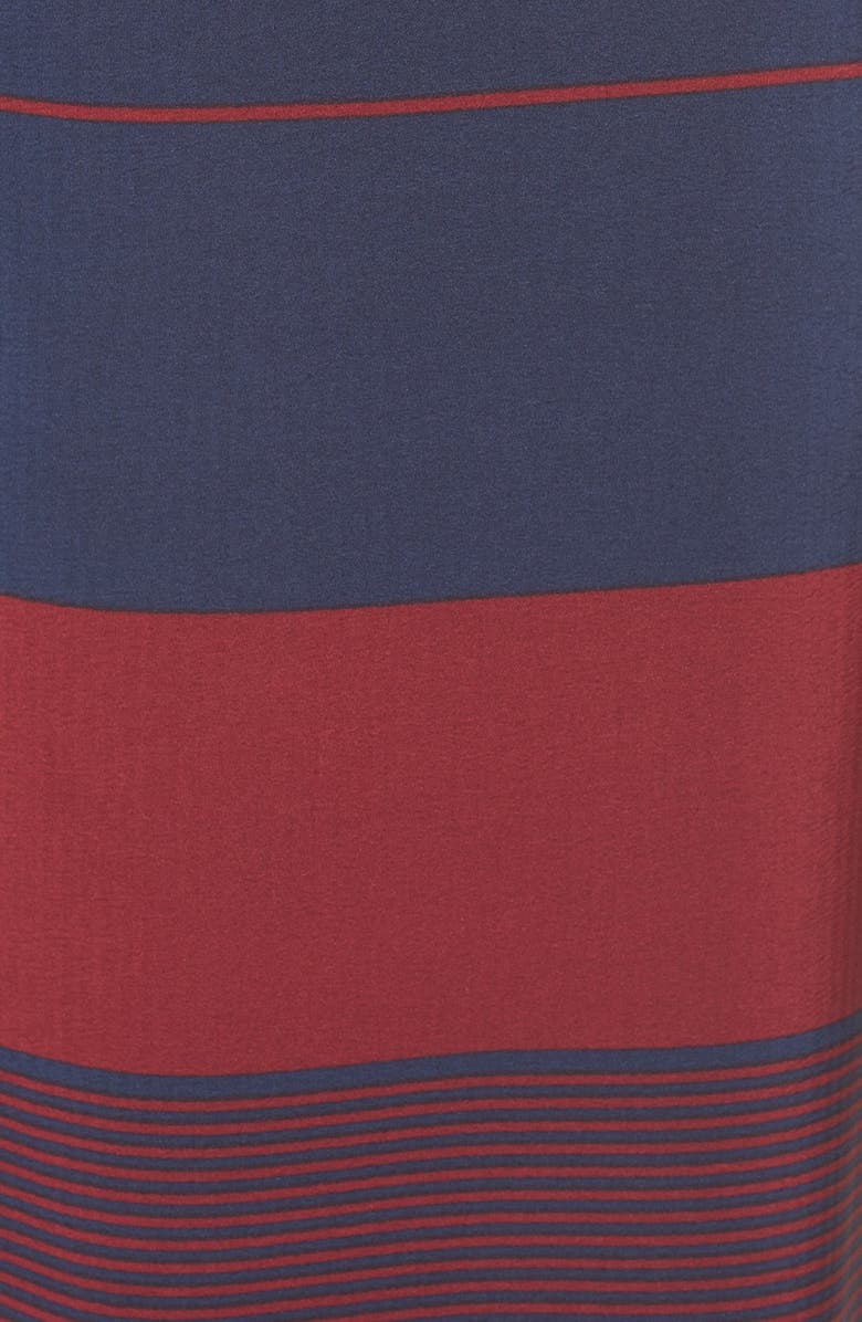 Tory Burch Bias Cut Stripe A-Line Midi Skirt, Alternate, color, 