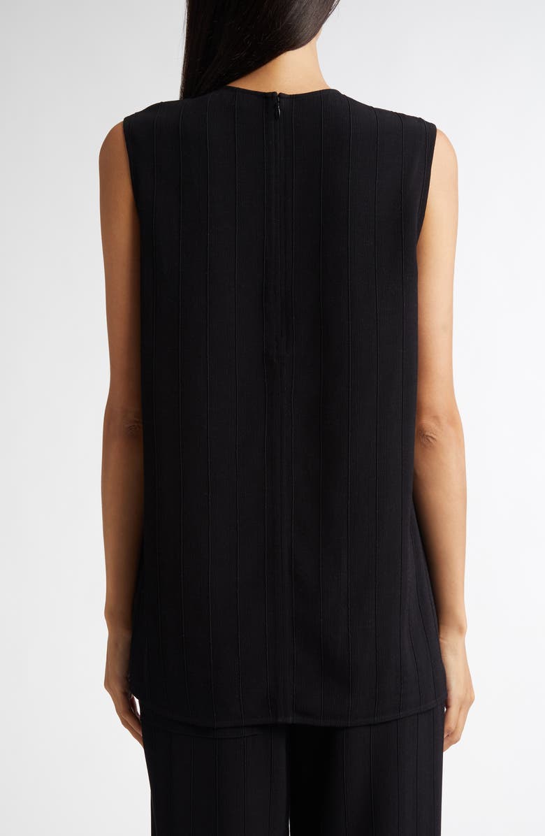 TOTEME Textured Stripe Sleeveless Top, Alternate, color, Black