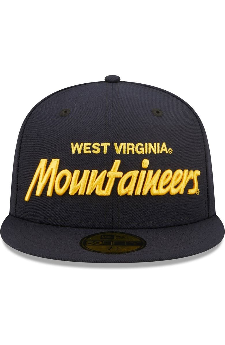 New Era Men's New Era Navy West Virginia Mountaineers Script Original 59FIFTY Fitted Hat, Alternate, color, Navy